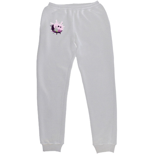 Women's Sweatpants - CARTOON BUBBLEGUM RABBIT WITH SUN / МУЛЬТЯШНЫЙ КРОЛИК НА СОЛНЦЕ - Mfest