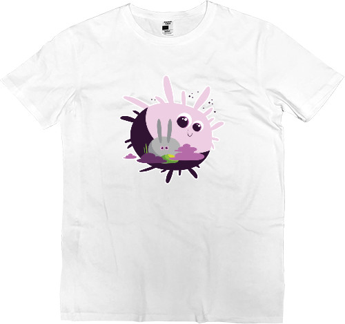 Kids' Premium T-Shirt - CARTOON BUBBLEGUM RABBIT WITH SUN / МУЛЬТЯШНЫЙ КРОЛИК НА СОЛНЦЕ - Mfest