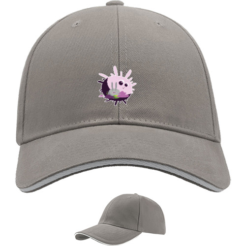 Sandwich Baseball Cap - CARTOON BUBBLEGUM RABBIT WITH SUN / МУЛЬТЯШНЫЙ КРОЛИК НА СОЛНЦЕ - Mfest