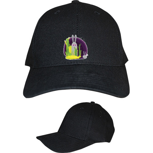 Kids' Baseball Cap 6-panel - CARTOON BUBBLEGUM RABBIT / МУЛЬТЯШНЫЙ КРОЛИК - Mfest