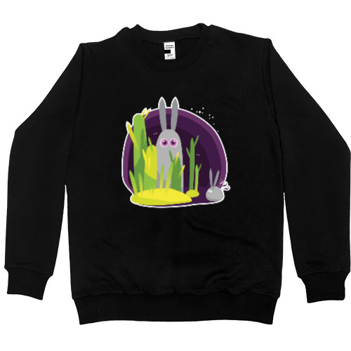 Men’s Premium Sweatshirt - CARTOON BUBBLEGUM RABBIT / МУЛЬТЯШНЫЙ КРОЛИК - Mfest