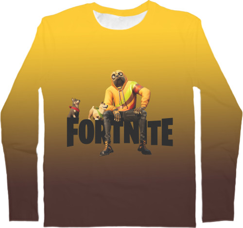 Men's Longsleeve Shirt 3D - fortnite doggo - Mfest