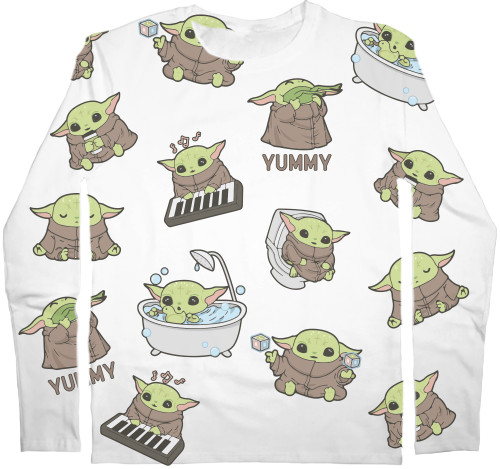 Men's Longsleeve Shirt 3D - Baby Yoda - Mfest