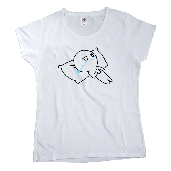 Women's T-shirt Fruit of the loom - мем слёзки - Mfest