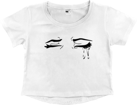 Women's Cropped Premium T-Shirt - Комикс слёзы - Mfest