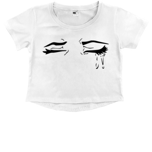 Kids' Premium Cropped T-Shirt - Комикс слёзы - Mfest