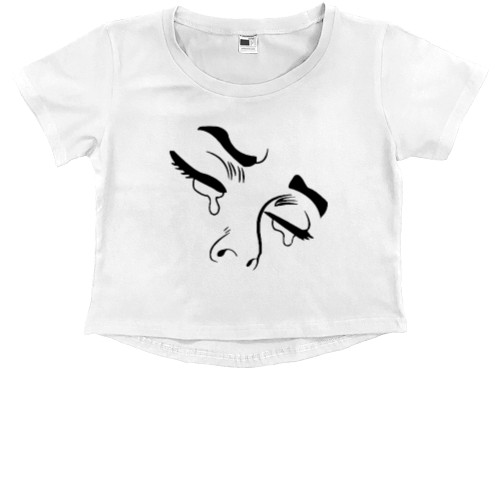 Kids' Premium Cropped T-Shirt - Комикс печаль - Mfest