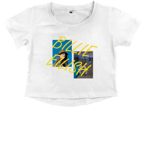 Kids' Premium Cropped T-Shirt - BILLIE EILISH - Mfest