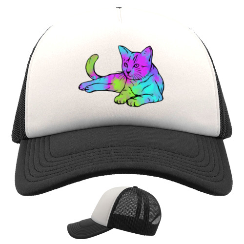 Trucker Cap - Акварельный кот - Mfest