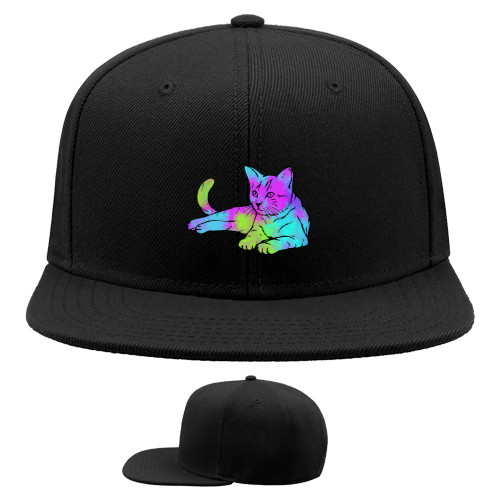 Snapback Baseball Cap - Акварельный кот - Mfest