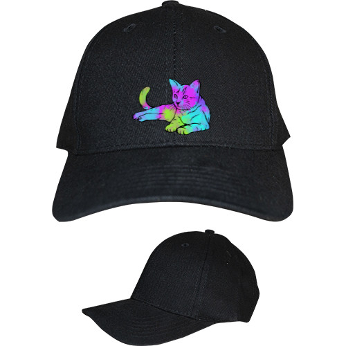 Kids' Baseball Cap 6-panel - Акварельный кот - Mfest