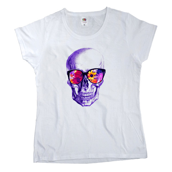 Women's T-shirt Fruit of the loom - Череп в очках - Mfest