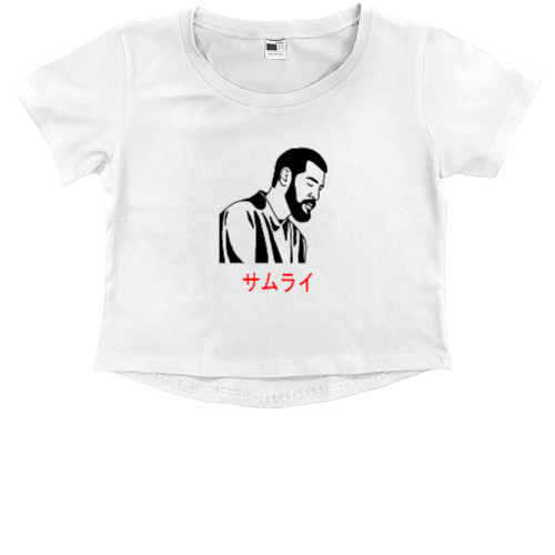 Kids' Premium Cropped T-Shirt - Miyagi - Samurai - Mfest