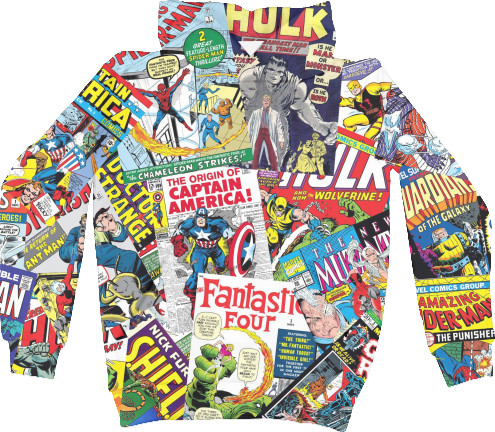 Unisex Hoodie 3D - MARVEL кофта - Mfest