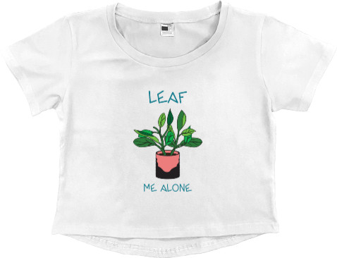 Кроп - топ Преміум Жіночий - Leaf me alone - Mfest