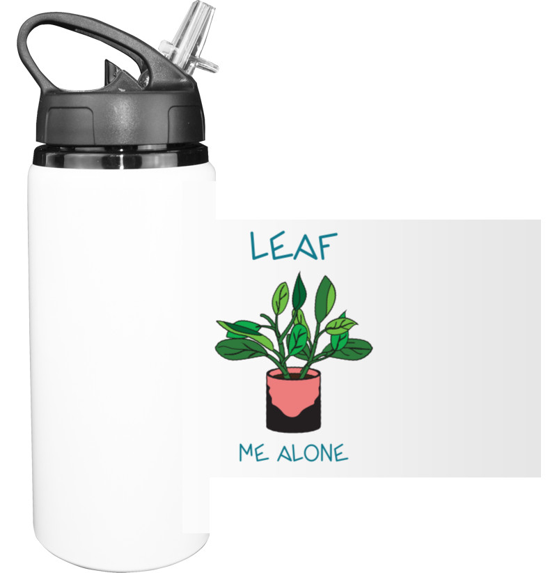 Sport Water Bottle - Leaf me alone - Mfest