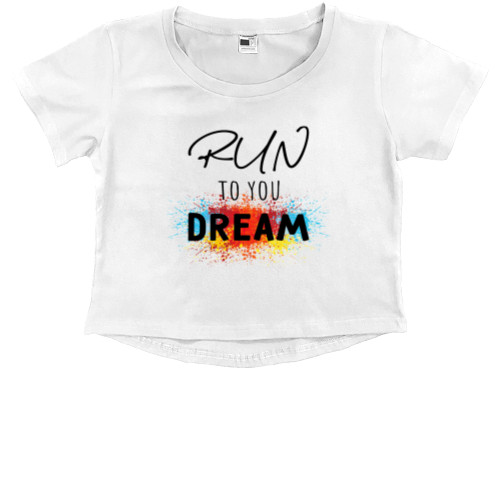 Kids' Premium Cropped T-Shirt - Следуй за мечтой - Mfest