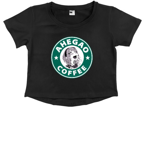 Kids' Premium Cropped T-Shirt - Ahegao coffee - Mfest