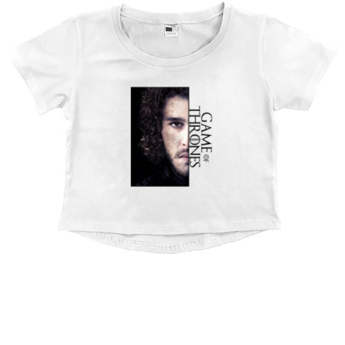 Kids' Premium Cropped T-Shirt - Game of Thrones Jon Snow - Mfest