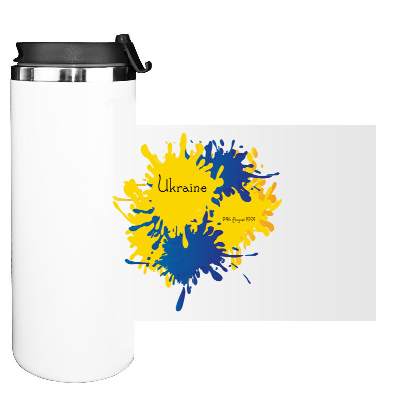 Water Bottle on Tumbler - Ukraine Independance Day - Mfest