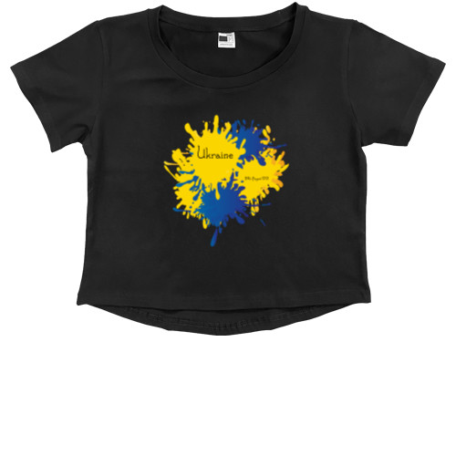 Kids' Premium Cropped T-Shirt - Ukraine Independance Day - Mfest