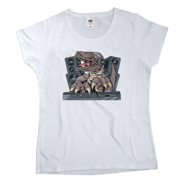 Women's T-shirt Fruit of the loom - Dj Динозавр - Mfest