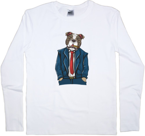 Футболка з Довгим Рукавом Чоловіча - fashion bulldog - Mfest