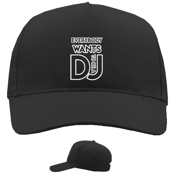 Baseball Caps - 5 panel - Everybody Wants to be a DJ(white) - Mfest