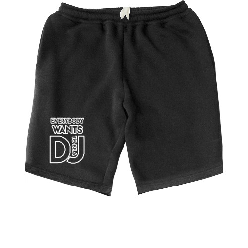 Men's Shorts - Everybody Wants to be a DJ(white) - Mfest