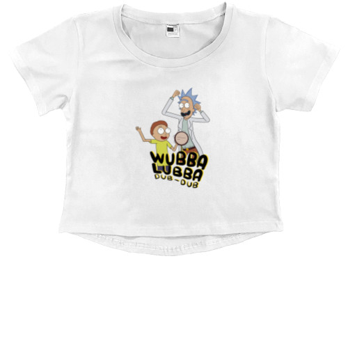 Kids' Premium Cropped T-Shirt - Рик и Морти - Mfest