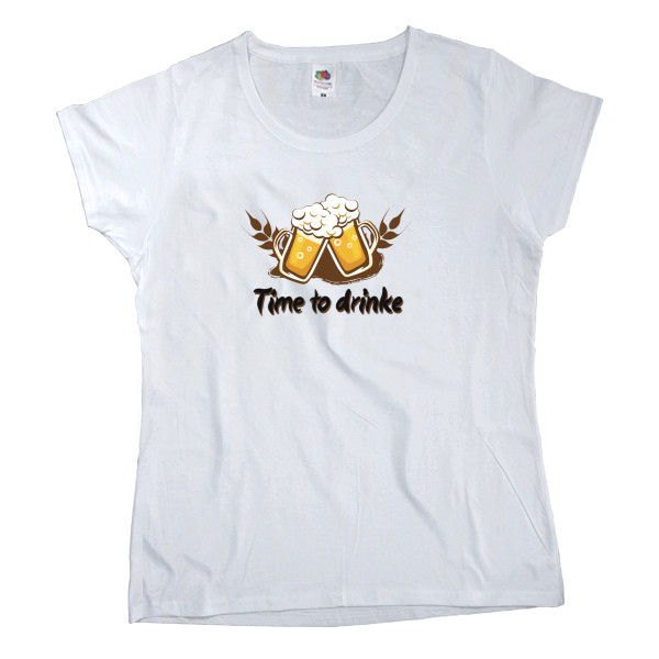 Women's T-shirt Fruit of the loom - time to drink - Mfest