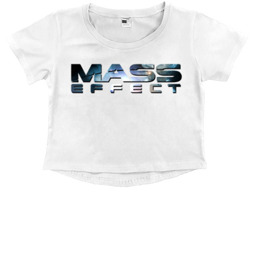 Кроп - топ Премиум Детский - Mass effect logo - Mfest