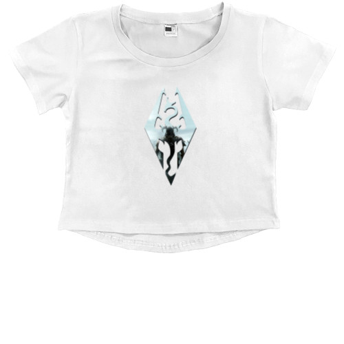 Kids' Premium Cropped T-Shirt - Dragonborn - Mfest