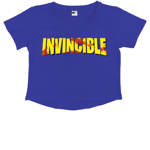 Kids' Premium Cropped T-Shirt - INVINCIBLE BLOOD - Mfest