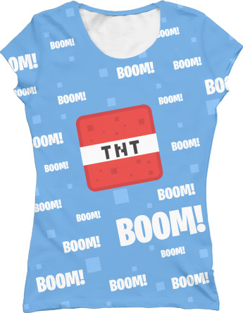 Women's T-Shirt 3D - TNT Minecraft - Mfest