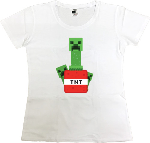 Women's Premium T-Shirt - Creeper and TNT - Mfest