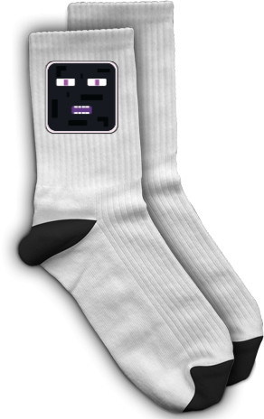 Socks - Enderman cube art - Mfest