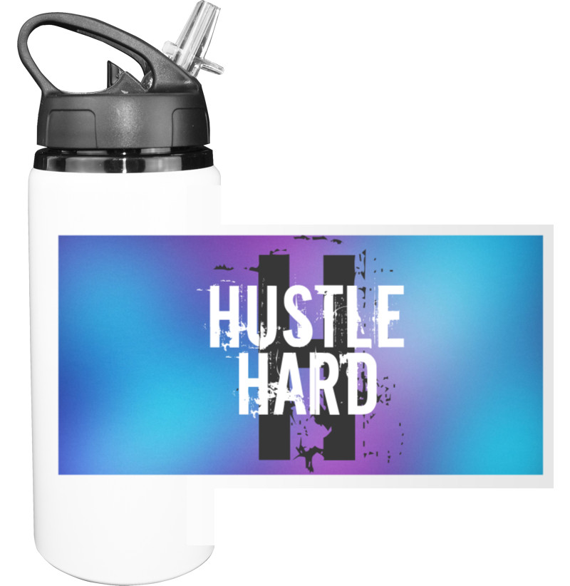 Бутылка для воды - Hustle Hard - Mfest