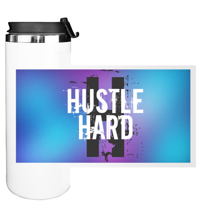 Water Bottle on Tumbler - Hustle Hard - Mfest