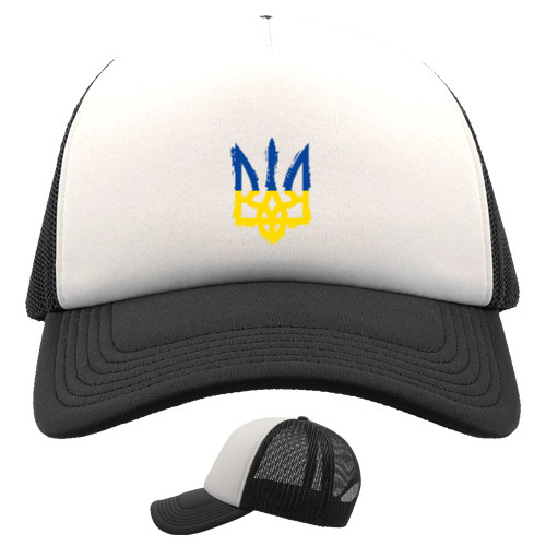 Kids' Trucker Cap - Герб Украины Сине-Жёлтый - Mfest