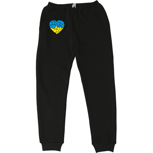 Men's Sweatpants - Флаг Украины из Сердечек - Mfest