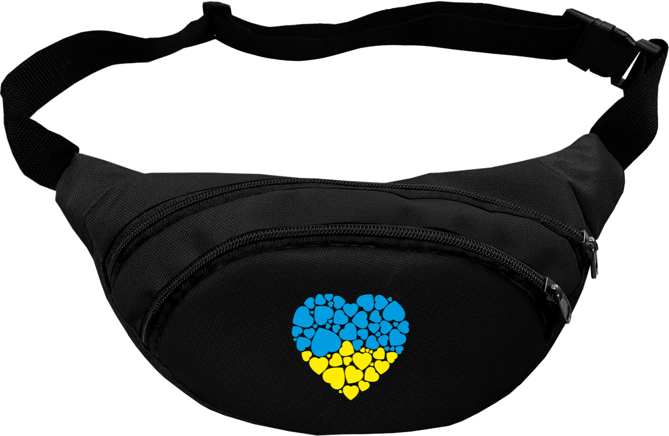 Fanny Pack - Флаг Украины из Сердечек - Mfest