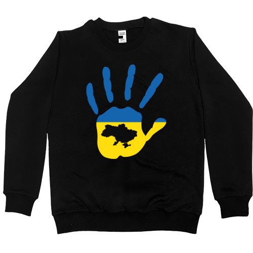 Kids' Premium Sweatshirt - Рука флаг Украины, карта Украины - Mfest