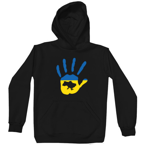 Kids' Premium Hoodie - Рука флаг Украины, карта Украины - Mfest