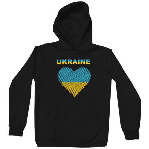 Unisex Hoodie - Ukraine, Украина сердечко флаг - Mfest