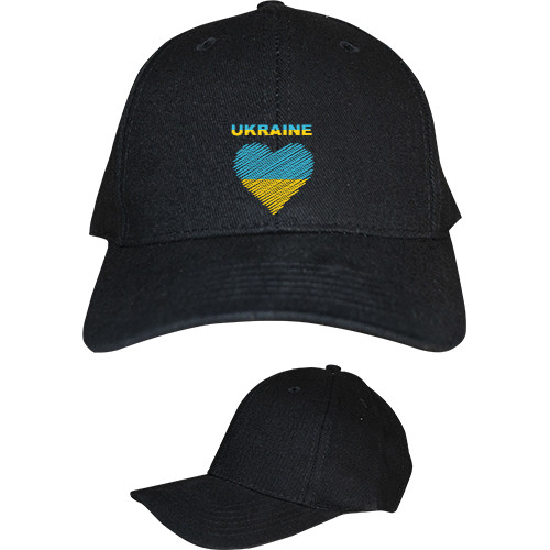 Kids' Baseball Cap 6-panel - Ukraine, Украина сердечко флаг - Mfest