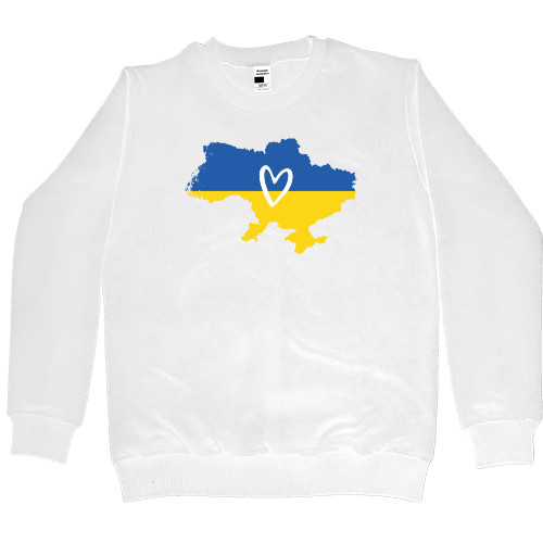 Kids' Premium Sweatshirt - Карта Украины с сердечком - Mfest