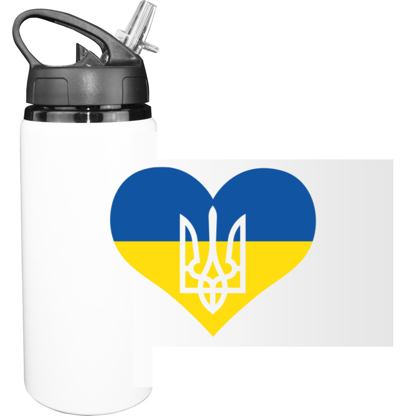 Sport Water Bottle - Сердце Украины Герб - Mfest