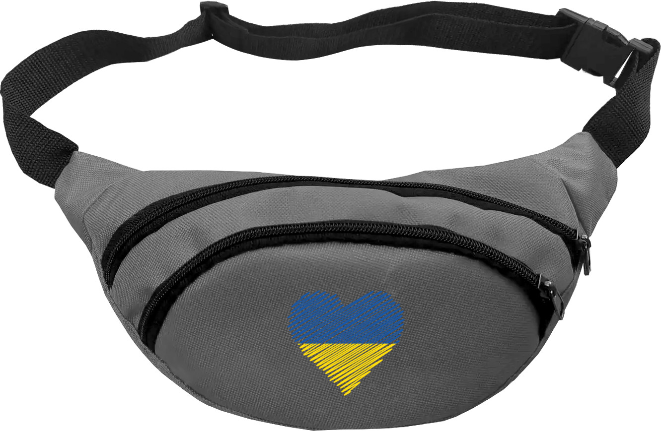 Fanny Pack - Флаг Украины Сердечко - Mfest