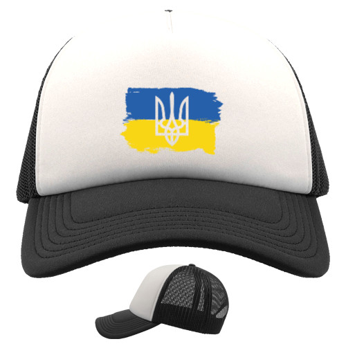 Kids' Trucker Cap - Флаг Украины и Герб Украины - Mfest